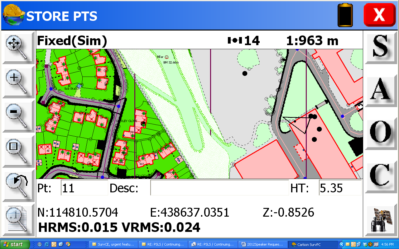 Esri via SurvPC in field